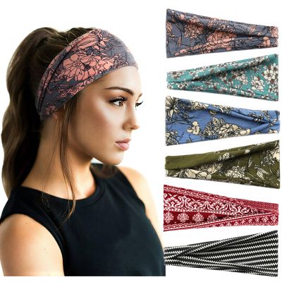 DRESHOW Yoga Sports Headbands for Women Girls Elastic Non-Slip Headband Running Workout Hair Bands Accessories