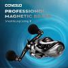 DOVIELLO HIAW200 Baitcasting Reels 21LB Drag Power with 11+1 Smooth Bearings,5.4:1 Medium-Speed Gear Ratio Fishing Reel with Compact Design - Left Hand view 2