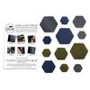 HEX Triple - Three Colour Kits - Hexagonal Down Jacket Self-Adhesive Repair Patches (Olive Green, Dark Gray and Dark Blue) view 2