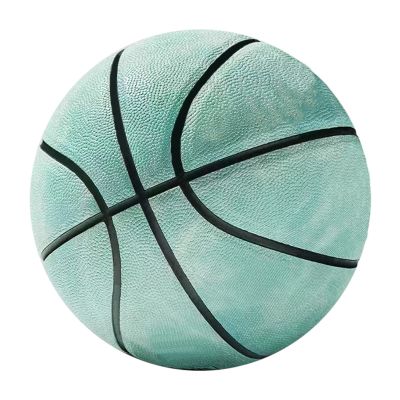 MINDCOLLISION Adult Size 7 Standard Professional Basketball, Moisture-Absorbing and Wear-Resistant, Suitable for Indoor and Outdoor Training and Competition,Light Green