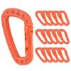 16 Pack Tactical Carabiners Keychain D Rings Spring Snap Gear Clip Utility Hooks Backpack Hanging Buckle Travelling for Camping view 1