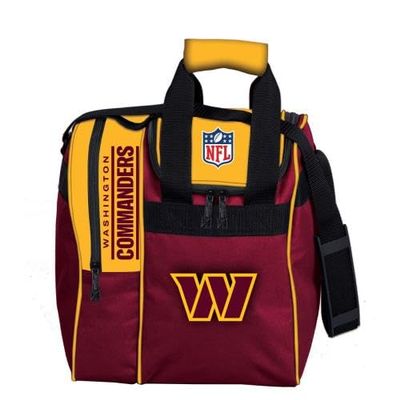 KR Strikeforce Officially Licensed NFL Single Bowling Ball Tote Bag with Shoe Compartment (Washington Commanders)