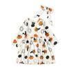 1-6T Toddler Kids Baby Girls Halloween Outfits Ghost Pumpkin Print Long Sleeve Dress Winter Clothes (White, 5-6 T) view 1