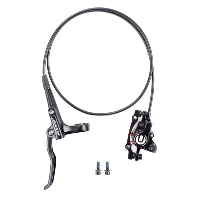 Cyclon MTB Hydraulic Disc Brakes Set, Black/Red Aluminum Alloy Hydraulic Brakes for Mountain Bike Left Front 1000mm Right Rear 1700mm Hydraulic Bicycle Brakes with is/PM Adapter Fit 160mm Rotor