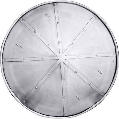 ARTIZANSTORE Medieval Reinforced Steel Shield Armor Steel Wooden Shield Silver Knight Armor Knight Armor Halloween Shield