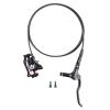 Cyclon MTB Hydraulic Disc Brakes Set, Black/Red Aluminum Alloy Hydraulic Brakes for Mountain Bike Left Front 1000mm Right Rear 1700mm Hydraulic Bicycle Brakes with is/PM Adapter Fit 160mm Rotor view 1