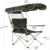 Camping Chair Folding Chairs Lawn Chairs Folding Camping Chair with Shade Canopy, Portable Zero Gravity Recliner for Outdoor Lawn Camping Chair Folding Chair Camp Chair Moon Chair (Color : Beige) view 2