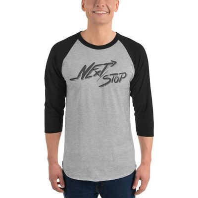 3/4 Sleeve Raglan Shirt, NoelTinez Heather Grey/Black