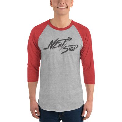 3/4 Sleeve Raglan Shirt, NoelTinez Heather Grey/Heather Red