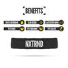1 Pair Nxtrnd Bicep Bands, Sweat-Absorbent Arm Sweatbands, Football Accessory (Black) view 3