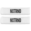 1 Pair Nxtrnd Bicep Bands, Sweat-Absorbent Arm Sweatbands, Football Accessory (White)