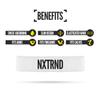 1 Pair Nxtrnd Bicep Bands, Sweat-Absorbent Arm Sweatbands, Football Accessory (White) view 3