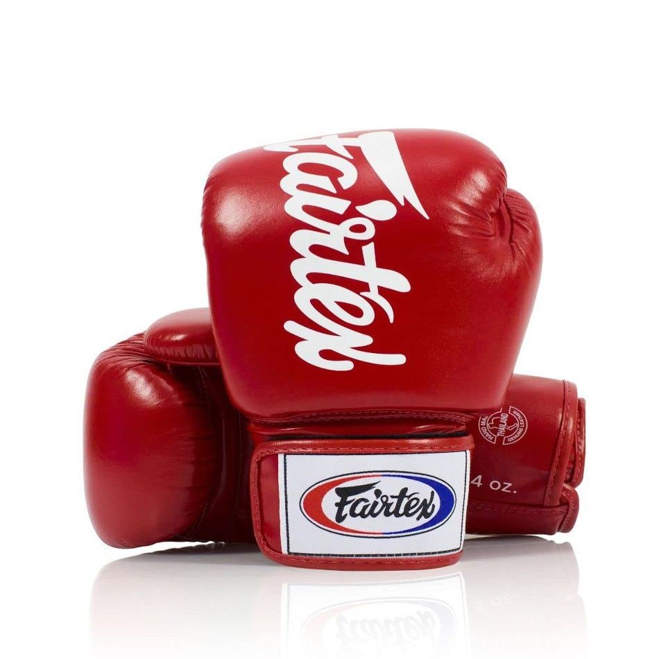 Fairtex BGV19 Deluxe Tight-Fit Gloves (Red, 14 oz)