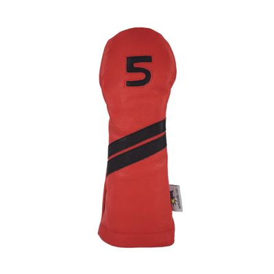 Sunfish Red and Black Leather Golf Club Headcover Fairway 5 Wood