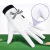 Biggold Golf Gloves Left Hand and Right Handed Women Sheepskin Glove Ladies Genuine Leather Elegant Sport Gloves Anti-Slip Training Mittens 1 Pair (White,17) view 2