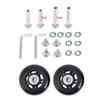 Byaning 2 Sets Luggage Suitcase Wheels Replacement,60/64/68/70/75/78mm Inline Outdoor Skate Replacement Wheels,Rubber Swivel Caster Wheels Repair Kits (OD:75 W:24 ID:6 Axles: 35 & 40)