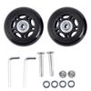 Byaning 2 Sets Luggage Suitcase Wheels Replacement,60/64/68/70/75/78mm Inline Outdoor Skate Replacement Wheels,Rubber Swivel Caster Wheels Repair Kits (OD:75 W:24 ID:6 Axles: 35 & 40) view 2