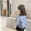 CYHTJJ Toddler Kids Girls Denim Jacket Button Down Jeans Jacket Top with Pearls (2 Years, Blue) view 2