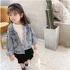 CYHTJJ Toddler Kids Girls Denim Jacket Button Down Jeans Jacket Top with Pearls (2 Years, Blue) view 3