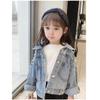 CYHTJJ Toddler Kids Girls Denim Jacket Button Down Jeans Jacket Top with Pearls (2 Years, Blue) view 4