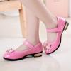 Toddler Kids Baby Girls Crystal Bling Bowknot Single Princess Shoes Sandals Child Soft Sole Anti-Slip Dance Shoes. / (Pink, 5-5.5Years) view 4