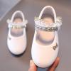 Toddler Babys Solid Dress Shoes Princess Crystal High Heels Party Wedding Flower Kids Girls Shoes for Kids Shoes. / (White, 7.5-8Years) view 2