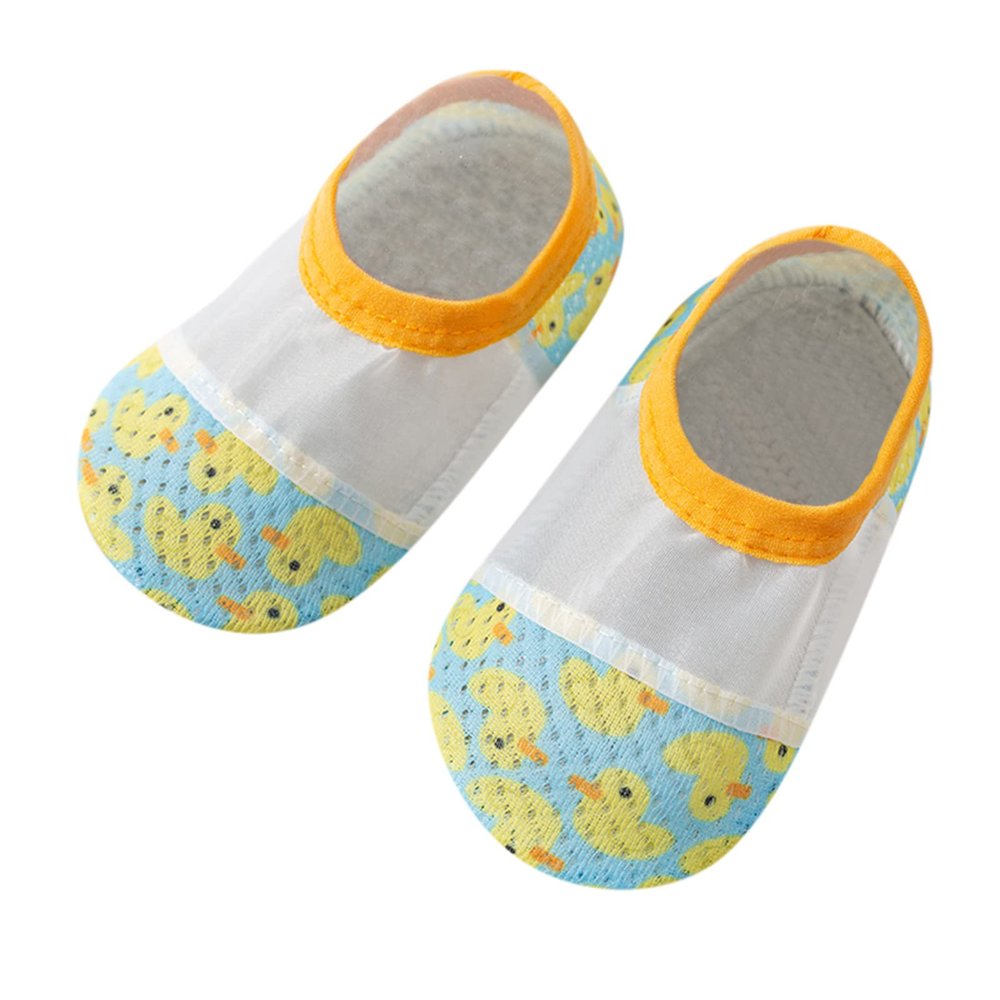 Toddler Baby Animal Prints Cartoon The Floor Socks Kids Boys Girls Barefoot Mesh Breathable Aqua Socks Non-Slip Shoes. / (Blue, 6-9Months)