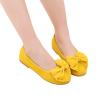 Infant Baby Girls First Shoes Children Bowknot Soft Prewalker Princess Shoes Headband Gifts for Kids Sneakers. / (Yellow, 3-3.5Years) view 3