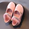 Toddler Babys Solid Dress Shoes Princess Crystal High Heels Party Wedding Flower Kids Girls Shoes for Kids Shoes. / (Pink, 9.5-10Years) view 4