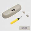 Car Glasses Storage Box Auto Glasses Case Car Sunglasses Holder Box, for BMW X3 X2 X5 F25 F15 2013-2021,Beige view 2