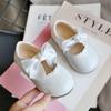 Boys Girls Leather Loafers Dress Shoes Infant Shoes Suitable for Crawling Wedding Dress Birthday Parties Any Occasion. / (White, 2-2.5Years) view 2
