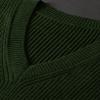 zhilifs Mens V-Neck Knitted Sweater Sleeveless Pullover Knitwear Vest Solid Plain Loose Fit All Match Sweater Tops_Dark Green_XXX-Large view 3