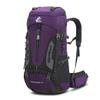 Bseash 60L Hiking Camping Backpack with Rain Cover, Waterproof Large Capacity Outdoor Sport Travel Daypack Climbing Touring (Purple) view 1