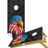 Beerpongtoss Cornhole Board Wraps, 30+ Designs Cornhole Decals and Wraps for Boards (Set of 2), Bean Bag toss Wrap Stickers (Dripping Eagle) view 1
