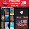 Beerpongtoss Cornhole Board Wraps, 30+ Designs Cornhole Decals and Wraps for Boards (Set of 2), Bean Bag toss Wrap Stickers (Military Power Veteran) view 4