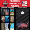Beerpongtoss Cornhole Board Wraps, 30+ Designs Cornhole Decals and Wraps for Boards (Set of 2), Bean Bag toss Wrap Stickers (USA map) view 4