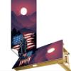 Beerpongtoss Cornhole Board Wraps, 30+ Designs Cornhole Decals and Wraps for Boards (Set of 2), Bean Bag toss Wrap Stickers (Sunrise American) view 1