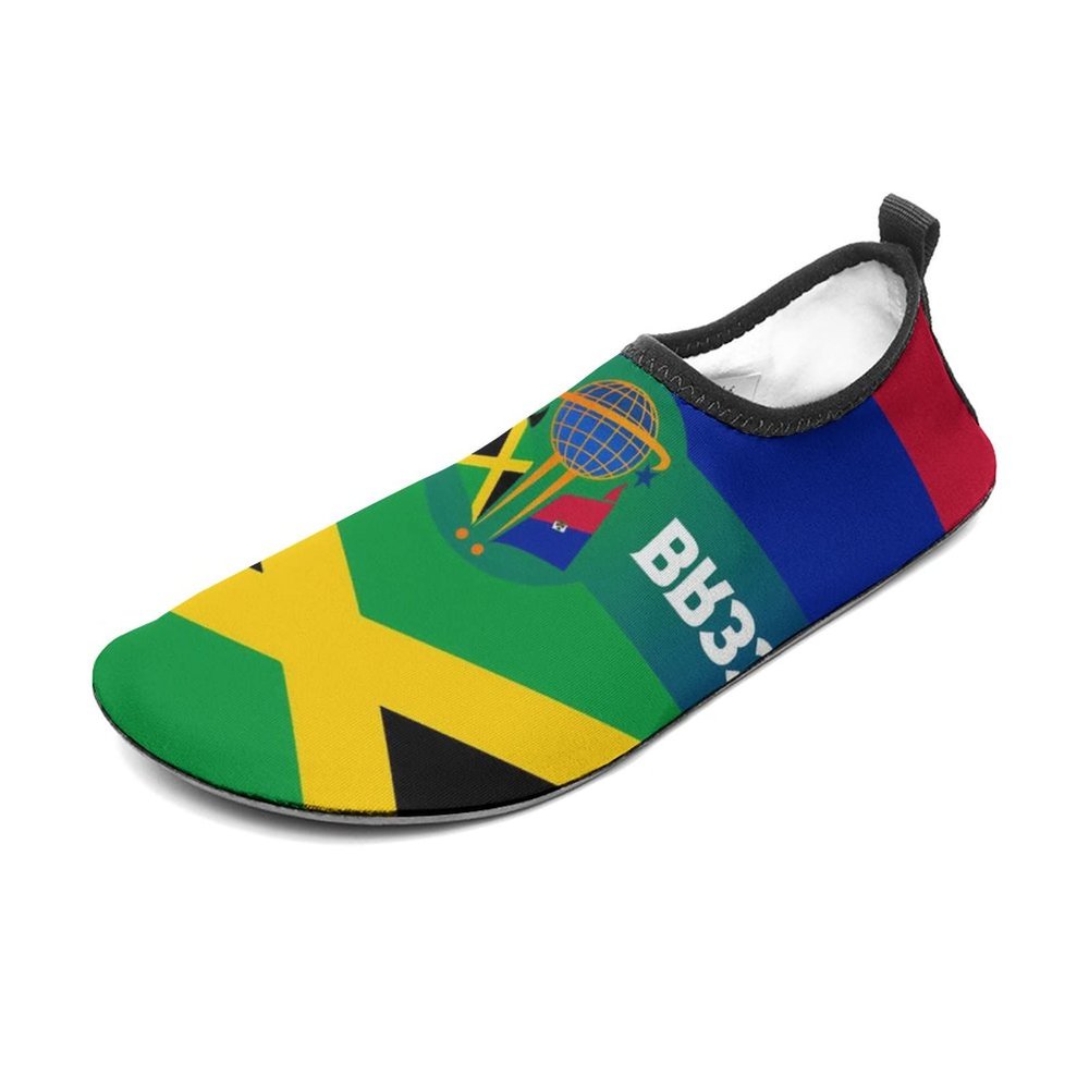 Calculay Jamaica - Haiti Flag Water Shoes, Beach Shoes for Men and Women, Swimming Pool Yoga, Surfing Sneakers