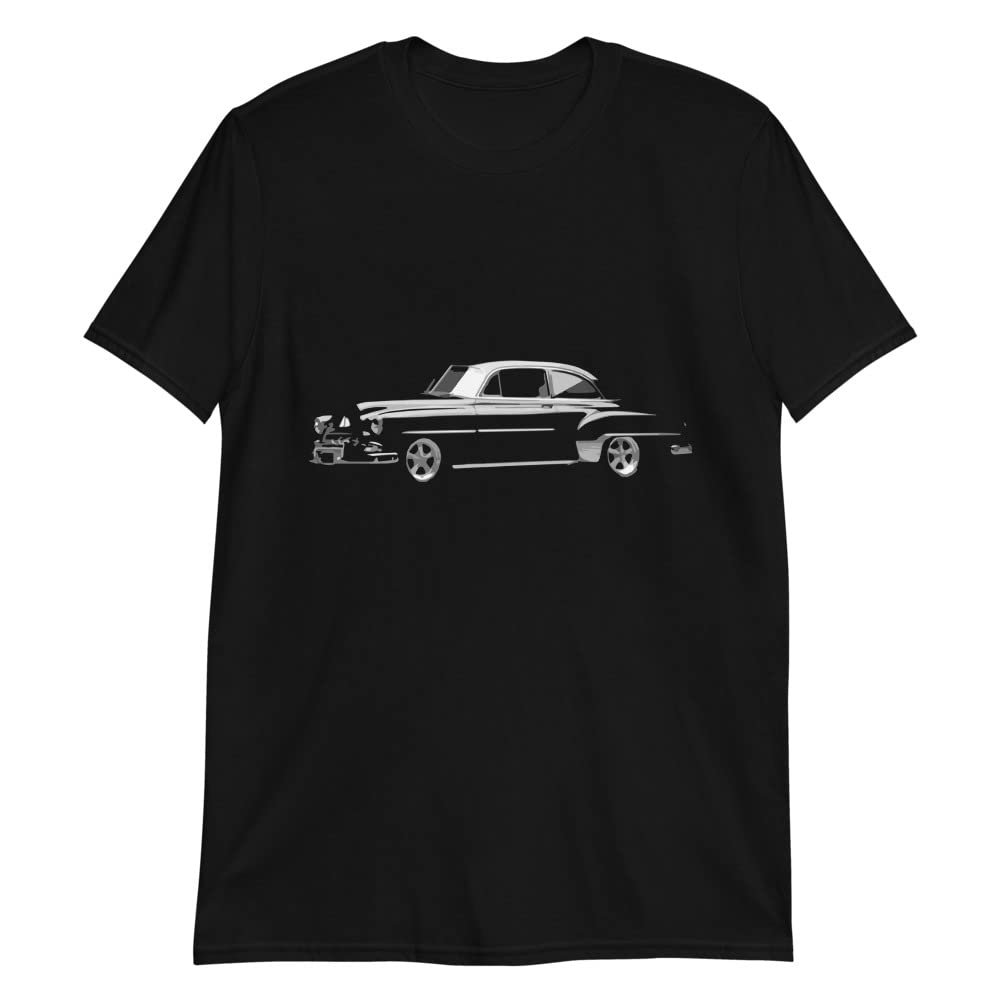 1952 Chevy Styleline Deluxe Two-Door Sedan Custom Graphic T-Shirt | Car Enthusiast Gift Black
