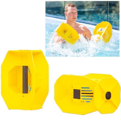Hydro Tone - HYDRO-BELL Pool Exercise Equipment Dumbbells Pair | Water Weights | Functional Strength Training in the Pool | Aquatic Exercise Equipment | Quick Start Guide (Yellow)