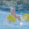 Hydro Tone - HYDRO-BELL Pool Exercise Equipment Dumbbells Pair | Water Weights | Functional Strength Training in the Pool | Aquatic Exercise Equipment | Quick Start Guide (Yellow) view 4