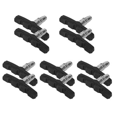 5 Pairs V Bike Brake Pads Road Mountain Bicycle V-Brake Blocks Set 70mm Non-Slip V Bicycle Stop Caliper Hex Nuts and