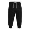 snowshine Men's 3/4 Jogger Capri Pants Elastic Drawstring Waist Sweatpants Casual Workout Gym Below Knee Shorts with Pockets Black view 2
