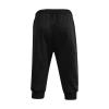 snowshine Men's 3/4 Jogger Capri Pants Elastic Drawstring Waist Sweatpants Casual Workout Gym Below Knee Shorts with Pockets Black view 3