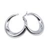 Moon Round Creole Hoop Earrings for Women 925 Sterling Silver Statement Fine Jewelry Female Gifts Fashion view 1