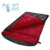 AGEMORE 0 Degree Double Sleeping Bag for Adults, Cotton Flannel Lined 2 Person Queen Size Sleeping Bag for Winter, Double Wide & Warm for Family Couples Camping Or RV Traveling view 4