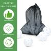 Bac-kitchen 16 Pack 2.83 Inch Plastic Baseballs,Plastic Training Balls Lightweight Hollow Softballs with Drawstring Bag for Hitting Indoor Outdoor (White) view 3