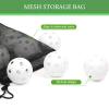 Bac-kitchen 16 Pack 2.83 Inch Plastic Baseballs,Plastic Training Balls Lightweight Hollow Softballs with Drawstring Bag for Hitting Indoor Outdoor (White) view 4
