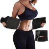 ellostar Waist Trimmer for Women & Men Tummy Control Band Waistline Body Shaper Sauna Sweatband, Sweat Shapewear, Workout Belt (Black with Zipper Pocket) view 1