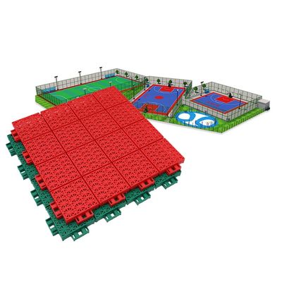 34CM Outdoor Modular Interlocking Sports Floor Tiles, Stadium Kindergarten Playground School Playground DIY Puzzle Plastic Flooring (Color : Green, Size : 1PCS)